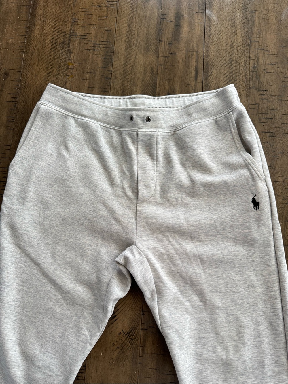 Polo by Ralph Lauren Heather Light Grey Drawstring Joggers - Picture 4 of 11